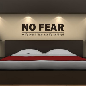 ... quotes life inspirational no fear wall sticker life quote wall art