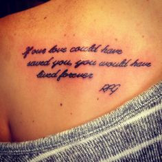 Memorial Quote Tattoos For Grandpa Remembrance tattoo in honor of