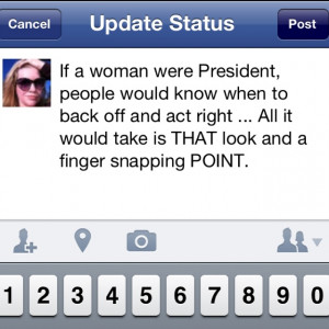 ... take is THAT look and a finger snapping POINT