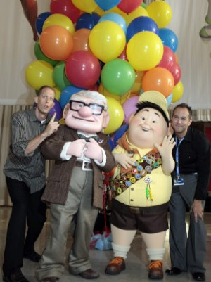 Pete Docter, far left, directed Pixar's Up which won an Oscar for Best ...