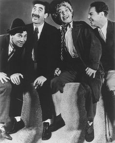 Groucho Marx, Chico Marx, Harpo Marx and Zeppo Marx in Animal Crackers ...