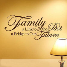 Family a Link to The Past Quote Vinyl Wall Sticker Art Letters Decal ...