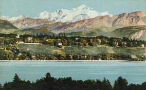 This vintage postcard from circa 1900 shows Villa Diodati (the white ...