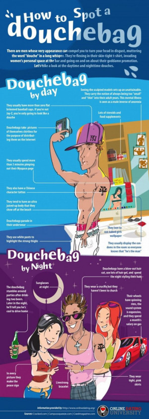 ... here s some more information to spot a douche by day and by night