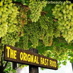 Grapes...the original fast food, quote