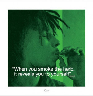 Reproduction artistique Bob Marley - When you smoke the herb ...,