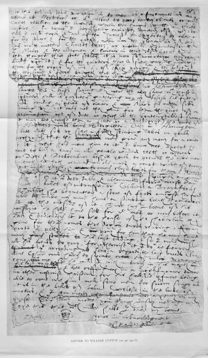 Manuscript letter to William Cotton [273k]