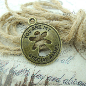 ... You Are My Special Angel Words Round Pendant Charm 22*18mm 100PCS