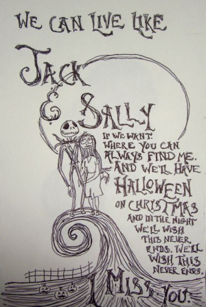 Jack and Sally. Love this song. Blink182