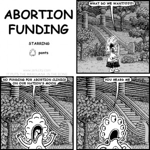 ... Abortion comics on both sides of the fence have one thing in common