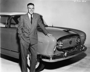 George Romney and a 1955 Nash Ambassador Custom