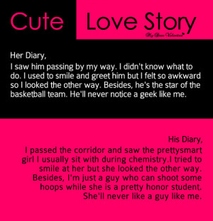 Cute Love Story - Sayings with Images