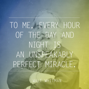 ... the day and night is an unspeakably perfect miracle.