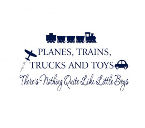 Boy Wall Decals Planes Trains Trucks and Toys by wallartsy