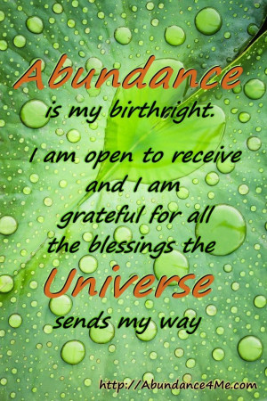 Abundance is my birthright... #blessings #abundance4me #abundance # ...