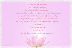 ... quotes about Patience, patience enables us to counter anger quotes