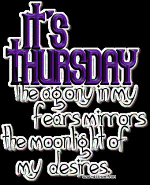 It’s Thursday