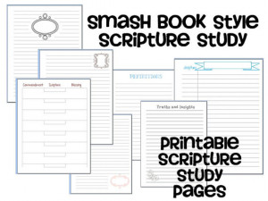 Scripture Journal Smash Book Pages - Studying - Seminary - Sunday ...