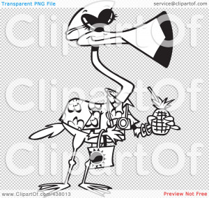 Royalty-Free-RF-Clip-Art-Illustration-Of-A-Cartoon-Black-And-White