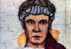 Roman emperor Claudius, mosaic