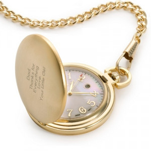 Personalized Gunmetal Skeleton Pocket Watch by Things Remembered