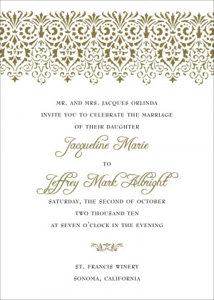... invitation set one of the most elegant wedding invitations that I have