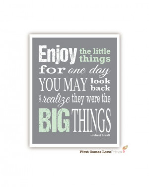 PRINTABLE Enjoy The Little Things Quote // Inspirational Wall Art ...