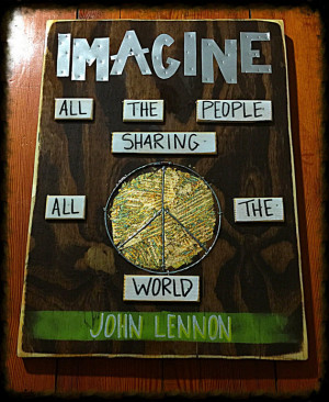 John Lennon-Inspirational quote-the beatles-wall art-wall hanging ...