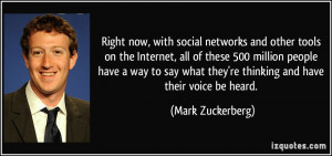 and other tools on the Internet, all of these 500 million people ...
