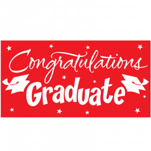 Home > Congrats Graduate Red Graduation Giant Banner