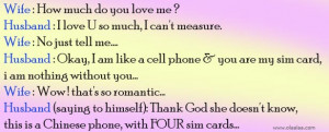 Husband Wife Jokes-Funny Jokes-Love-Romantic-Sim Card-Chinese phone