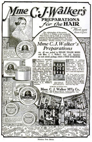 Madame CJ Walker Hair Advertisement - 1920 by vieilles_annonces, via ...