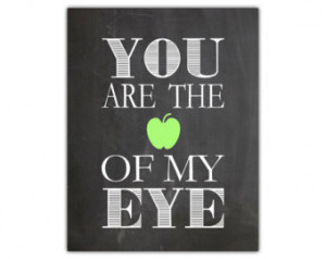 Apple of my eye - marriage print - love quote print printable - apple ...