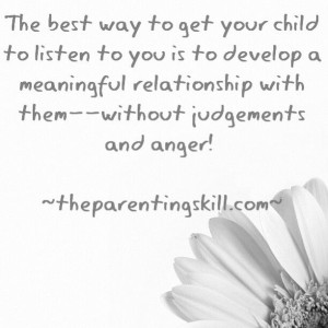 Develop the parent-child relationship!
