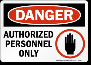 Biohazard Authorized Personnel Only Stickers