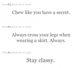 10 Rules Of A Lady