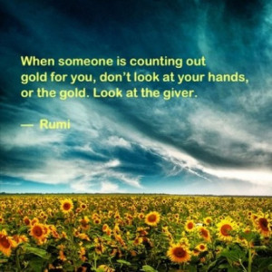 When someone is counting out gold for you, don't look at your hands ...