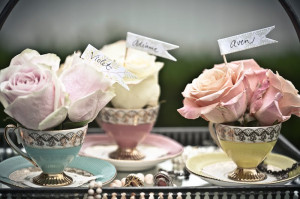 These dainty tea cups (above) make perfect place card holders and ...