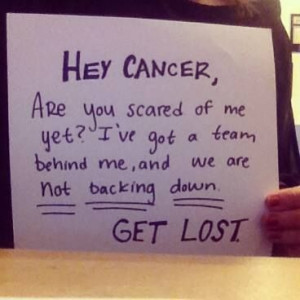 Hey Cancer -- Get LOST!! Fight Back! #BreatheDeep #LUNGevity