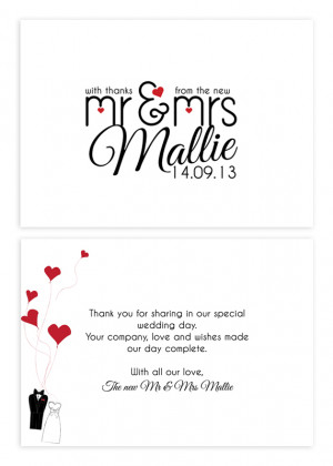 Mocha Wedding Thank You Cards