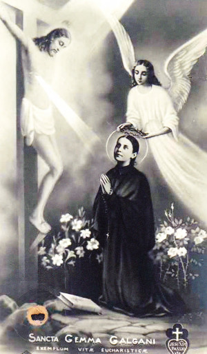 Saint Gemma relic holy prayer card offer