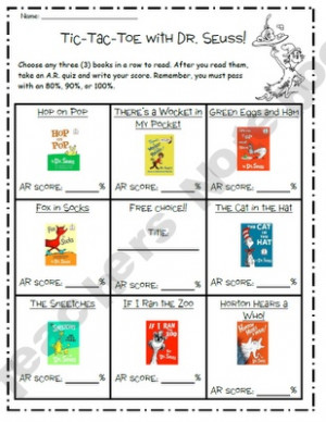 If you use AR, this could be a great way to celebrate Dr. Seuss ...