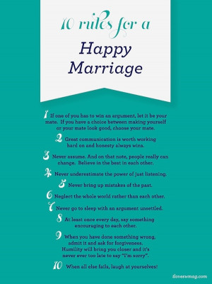 10 Rules for a Happy Marriage