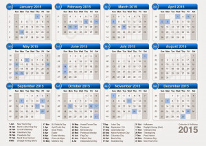 365 New year 2015 Calendar with Holidays Happy New Year 2015 hd ...