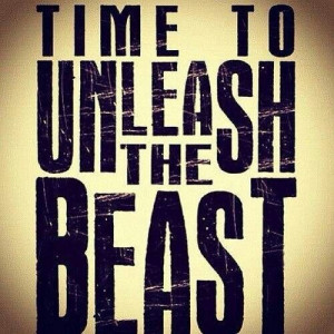 Beast Mode. i'd love to paint this on our home gym wall one day