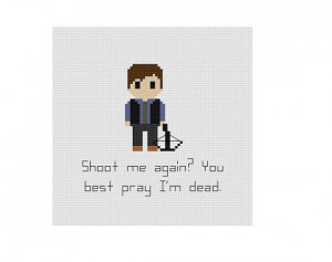 TWD Daryl Dixon Quote Cross Stitch Pattern