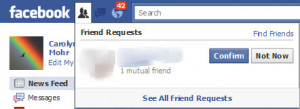 ... notified, but you will be able to send another friend request to him