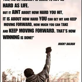 ... much you can take and keep moving forward. that's how winning is done