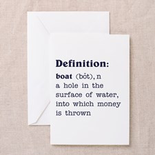 Boat Definition Greeting Card for