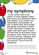 Known as My Symphony, these uplifting words were written by William ...